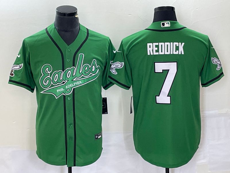 Men Philadelphia Eagles #7 Reddick Green Co Branding Game NFL Jersey style 1->philadelphia eagles->NFL Jersey